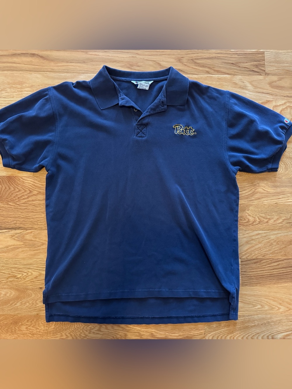 Champion Navy Polo Shirt with Pitt Embroidery